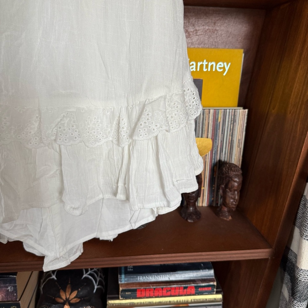 Selfie Leslie - Say You Love Me Embroidery and Frill Detail Dress White size xs - Picture 5 of 8